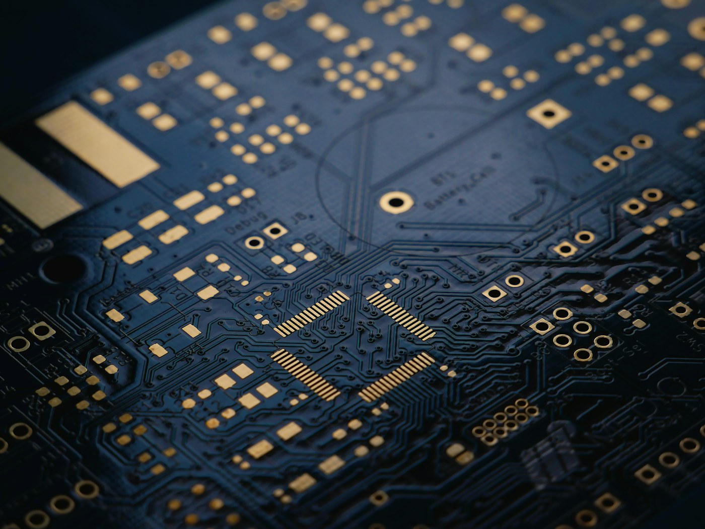 close up of dark blue circuit board. Illustrative photograph; not a depiction of the named product or organisation.